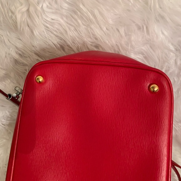 Ralph Lauren Bags Ralph Lauren Red Leather Tote Double Strap